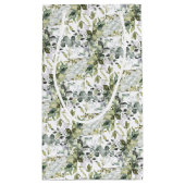 植物性モダン緑葉金ゴールド枠 スモールペーパーバッグ (裏面)