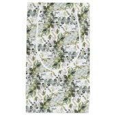 植物性モダン緑葉金ゴールド枠 スモールペーパーバッグ (正面)