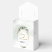 植物性モダン緑葉金ゴールド楕円 フェイバーボックス (オープン)