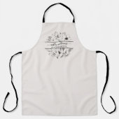 植物性モダン赤面ピンクフローラビジネスエプロン エプロン (正面)