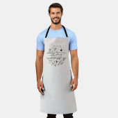 植物性モダン赤面ピンクフローラビジネスエプロン エプロン (着用した状態)