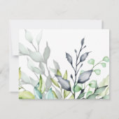 植物性モノグラムパーソナライズされた文房具 ノートカード (裏面)