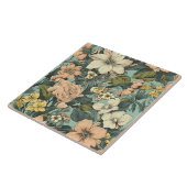 植物性ユリ花柄 タイル (側面)