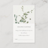 植物性ユーカリおむつラッフルベビーシャワー エンクロージャーカード (正面)