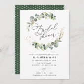植物性ユーカリのブライダルシャワー招待状 招待状 (正面/裏面)