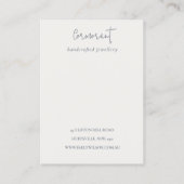 植物性ユーカリのロゴ空白のジュエリー表示 名刺 (裏面)