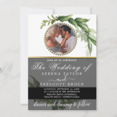 植物性ユーカリの写真結婚すべて 招待状 (正面)