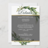 植物性ユーカリの写真結婚すべて 招待状 (裏面)