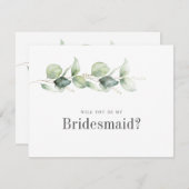 植物性ユーカリの葉は私の花嫁カードである ノートカード (正面/裏面)