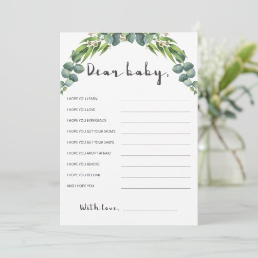 植物性ユーカリの赤ちゃんシャワーの願いベビー (スタンド正面)