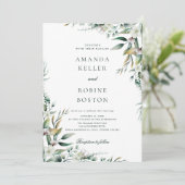 植物性ユーカリフローラ結婚式招待状 招待状 (スタンド正面)