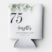 植物性ユーカリプスグリーンリー75誕生日 缶クーラー (正面)