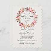 植物性ユーカリプタスリーフリースウェディングシャワー 招待状 (正面/裏面)