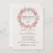 植物性ユーカリプタスリーフリースリハーサルディナー 招待状 (正面)