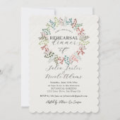 植物性ユーカリプタスリーフリースリハーサルディナー 招待状 (正面)