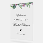 植物性ユーカリプタス文字ブライダルシャワー アクリルサイン (傾斜)