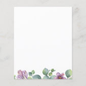 植物性ユーカリプタス文字結婚式 プログラム (裏面)