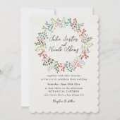 植物性ユーカリプタス離れグリーンリース結婚ズ 招待状 (正面)
