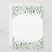 植物性ユーカリプトゥスグリーンリー結婚式招待状 招待状 (裏面)