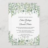 植物性ユーカリプトゥスグリーンリー結婚式招待状 招待状 (正面/裏面)