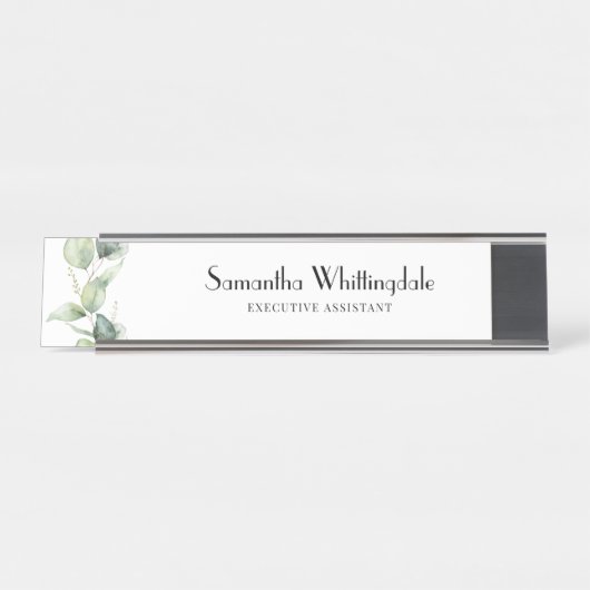 植物性ユーカリプロフェッショナルオフィスマネージャー デスクネームプレート (正面)