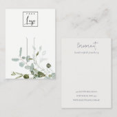 植物性ユーカリ動物相ロゴヘアクリップディスプレイ 名刺 (正面/裏面)