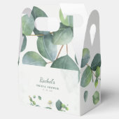 植物性ユーカリ多肉性グリーンブライダルシャワー フェイバーボックス (オープン)