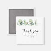 植物性ユーカリ水の色結婚の感謝 マグネット (正面/裏面)