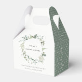 植物性ユーカリ水彩ブライダルシャワー フェイバーボックス (裏面サイド)
