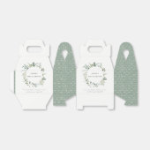 植物性ユーカリ水彩ブライダルシャワー フェイバーボックス (折り畳みなし)