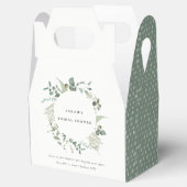 植物性ユーカリ水彩ブライダルシャワー フェイバーボックス (オープン)