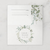 植物性ユーカリ水彩結婚披露宴 プレイスカード (外部開封)
