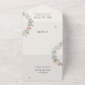 植物性ユーカリ秋リーフリース結婚ズ オールインワン招待状 (外側)