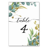 植物性ユーカリ結婚プタスのテーブル番号 テーブルナンバー (裏面)