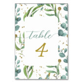 植物性ユーカリ結婚プタスの表番号 テーブルナンバー (裏面)