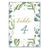 植物性ユーカリ結婚プタスの表番号 テーブルナンバー (正面)