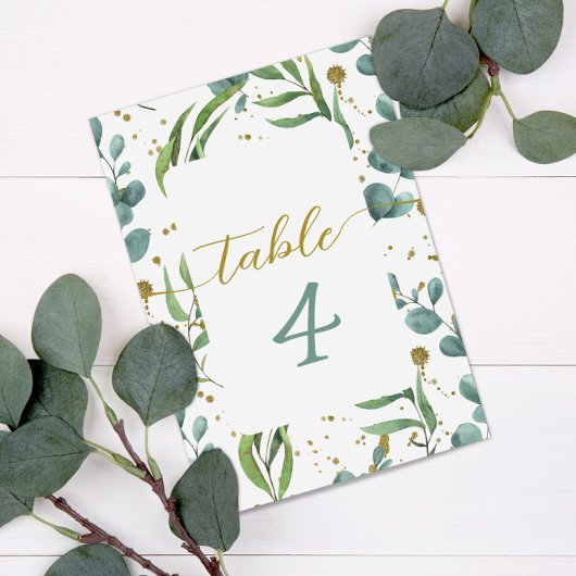 植物性ユーカリ結婚プタスの表番号 テーブルナンバー