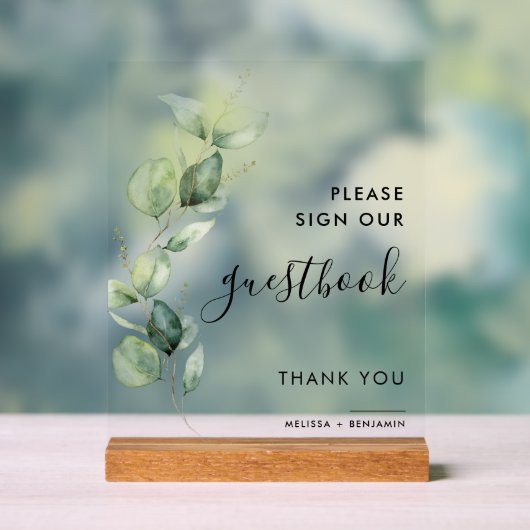 植物性ユーカリ結婚プタス アクリルサイン (ニュートラル)