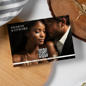 植物性ユーカリ緑の写真結婚式RSVP 出欠カード