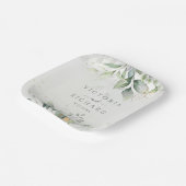 植物性ユーカリ緑の水色エレガント ペーパープレート (傾斜あり)