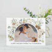 植物性ユーカリ緑カスタムのクリスマス シーズンカード (スタンド正面)