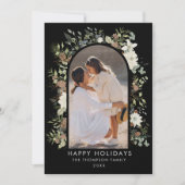 植物性ユーカリ緑カスタムのクリスマス シーズンカード (正面)