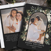 植物性ユーカリ緑カスタムのクリスマス シーズンカード