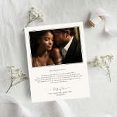 植物性ユーカリ緑&金ゴールド写真結婚ズ サンキューカード