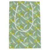 植物性ユーカリ葉スの水彩花芸術 ミディアムペーパーバッグ (正面)