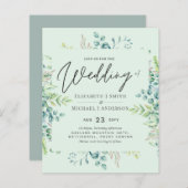 植物性ユーカリ葉スウェディング予算 (正面/裏面)