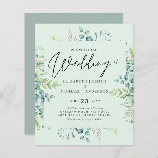 植物性ユーカリ葉スウェディング予算