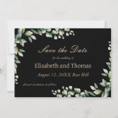 植物性ユーカリ葉スカードを保存 サンキューカード (正面)