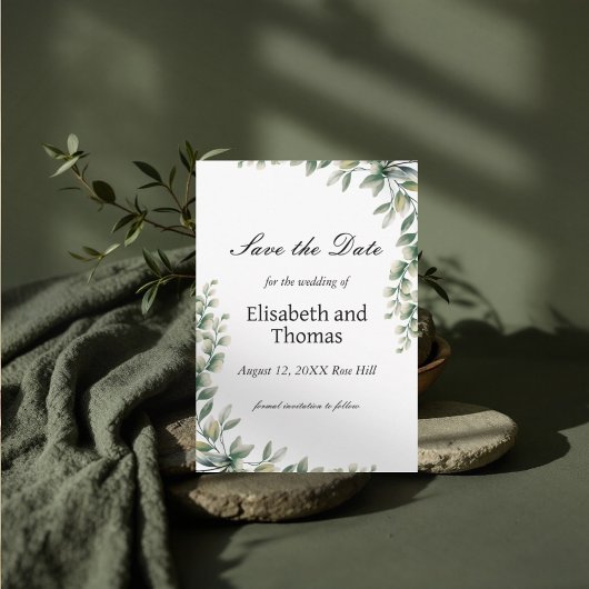 植物性ユーカリ葉スカードを保存 サンキューカード