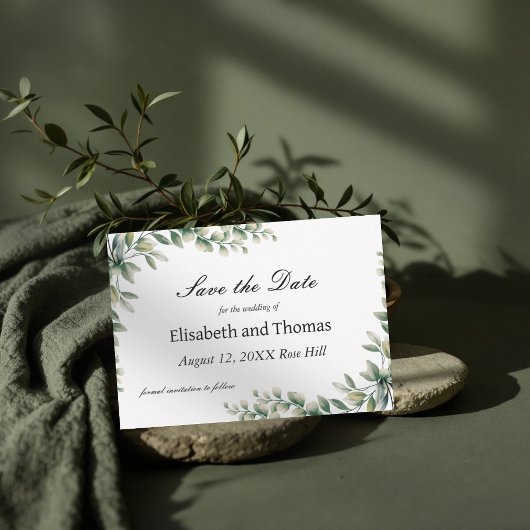 植物性ユーカリ葉スカードを保存 サンキューカード